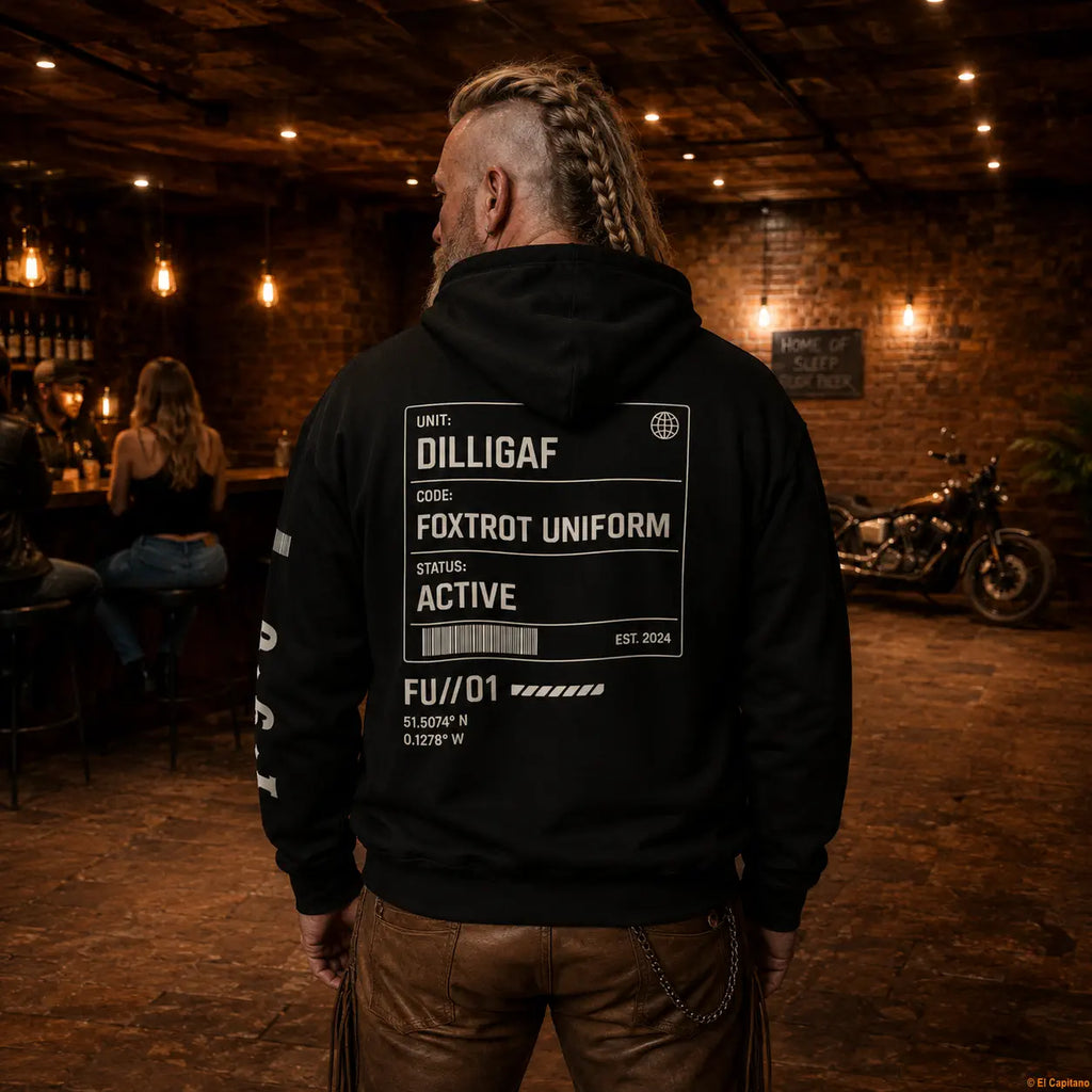 DILLIFU Hoodie - Caballeros – – black_dilligaffu_heck_mann_2d1715d4-49ab-4d3a-ae59-4b4c25744f8a – El Capitano