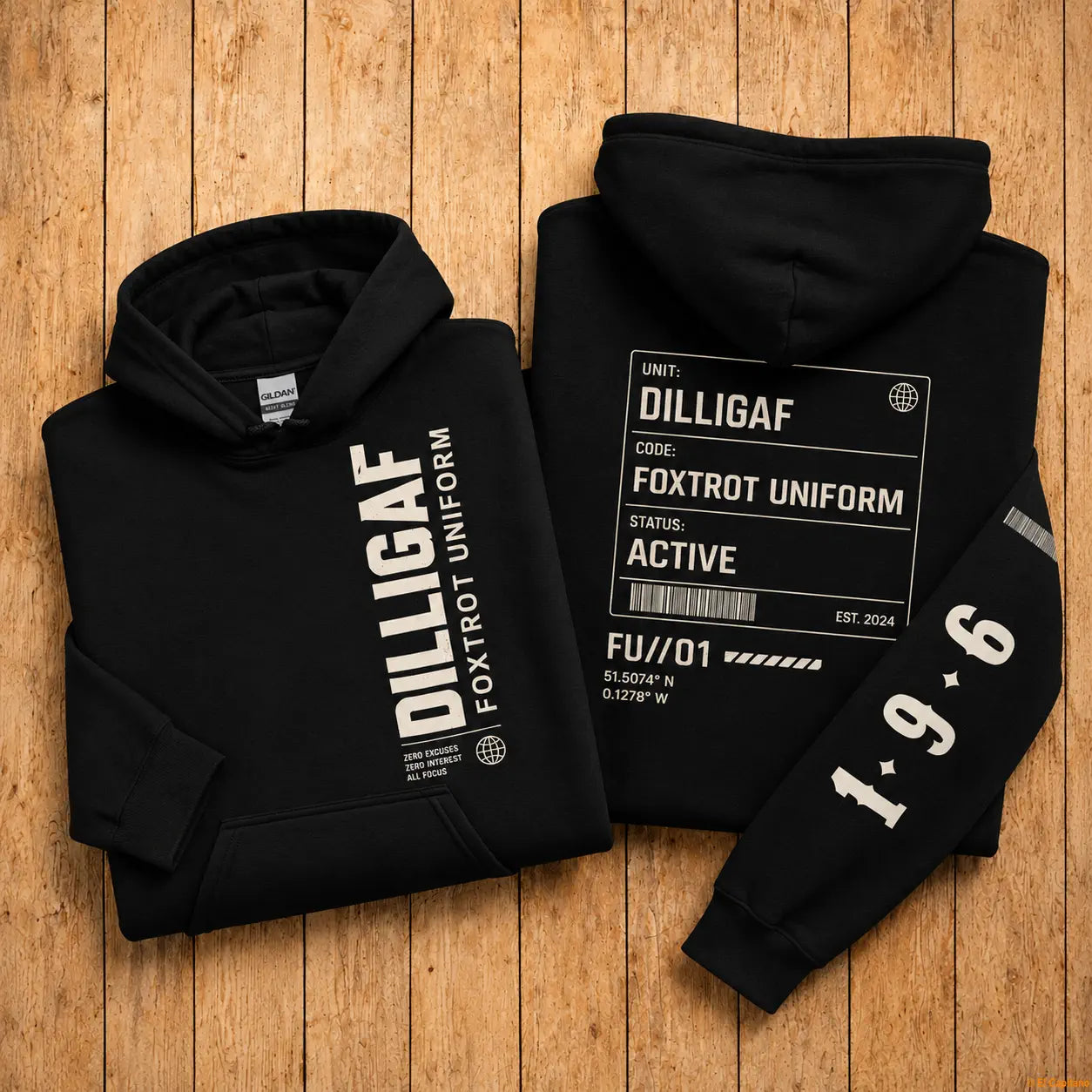 DILLIFU Hoodie - Caballeros – – black_dilligaffu_holz_baf19892-0894-4bf7-8818-00968ad8c3ce – El Capitano