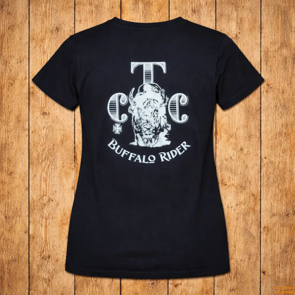 CTC Buffalo Rider Tee – Señoras – – ctc.buffalo-rider-back-holz-damen-2 – El Capitano