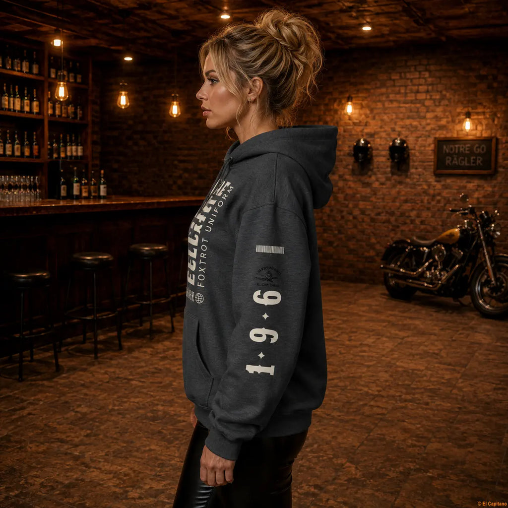 DILLIFU Hoodie - Señoras – – dark-grey_dilligaffu_seite_frau – El Capitano