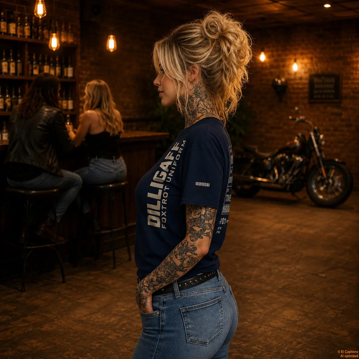 DILLI FU Tee – Señoras – – navy_dilligaffu_seite_frau_25bca095-1f17-47ce-8850-3960d93be7b2 – El Capitano