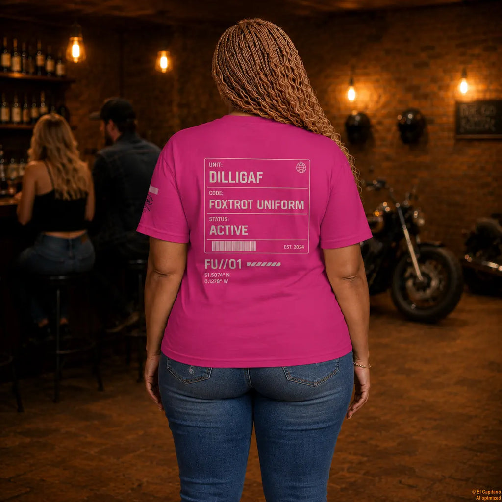 DILLI FU Tee – Señoras – – punch-pink_dilligaffu_heck_frau – El Capitano