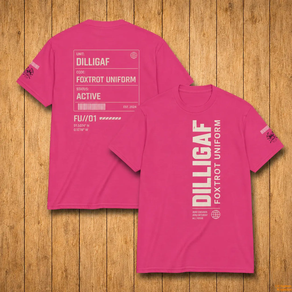 DILLI FU Tee - Caballeros – – punch_pink_dilligaffu_holz – El Capitano