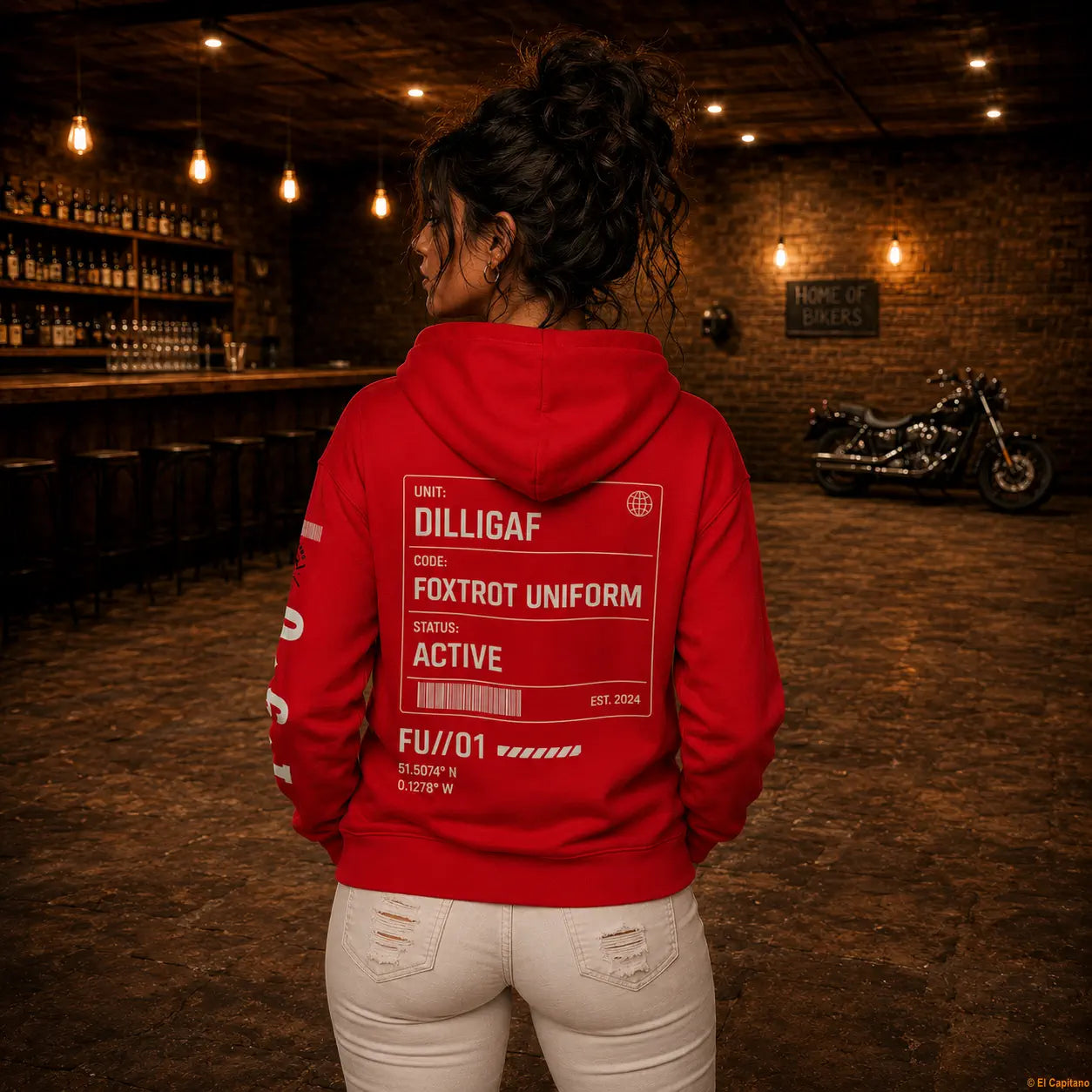 DILLIFU Hoodie - Señoras – – red_dilligaffu_heck_frau_8063e73e-be6d-4faa-9923-46d058914256 – El Capitano