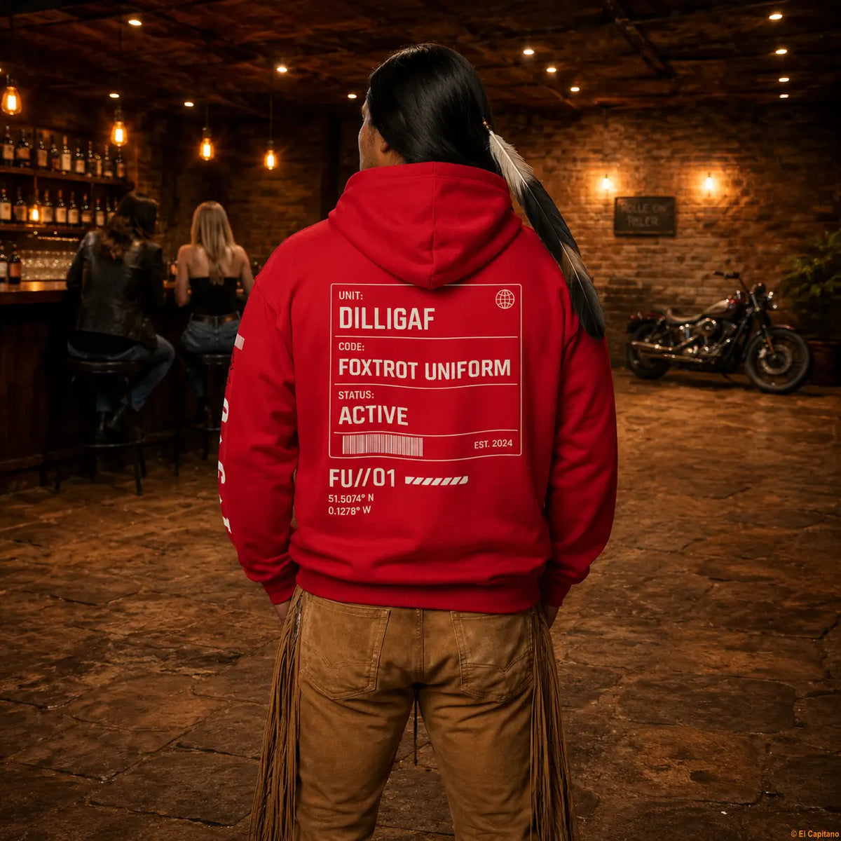 DILLIFU Hoodie - Caballeros – – red_dilligaffu_heck_mann_35ce5818-45ce-46a0-9bb0-428941f194c3 – El Capitano