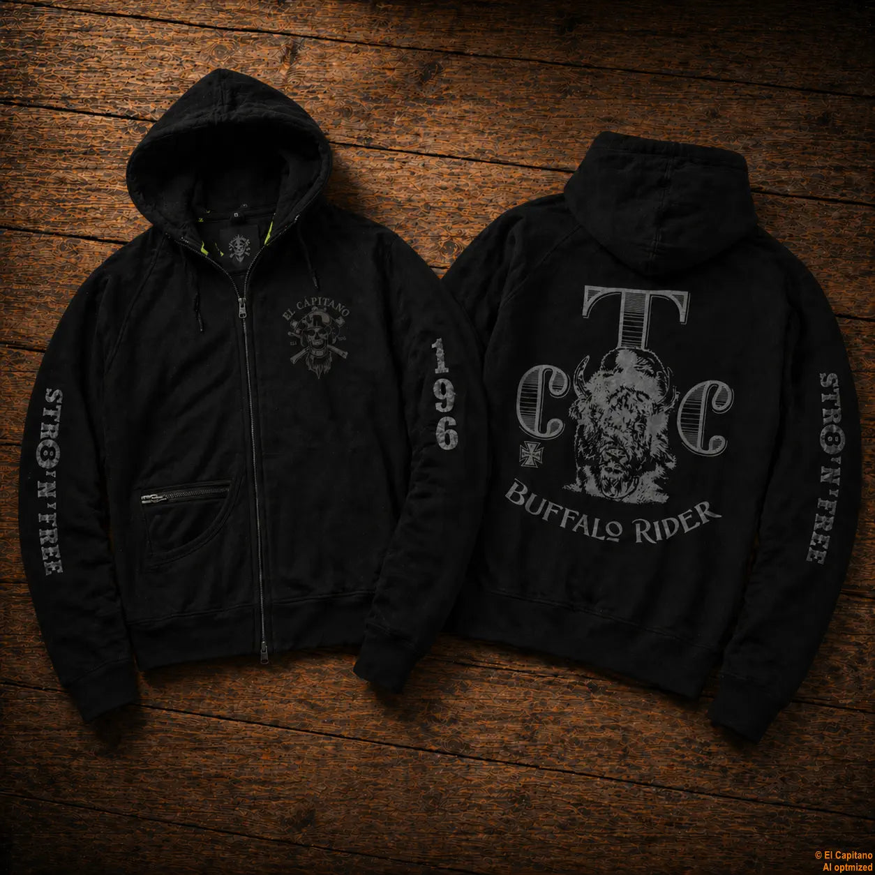 CTC Buffalo Rider Zip Hoodie – Señoras – – schwarzaufholzbikersbesth_cbfcf9e3-8d6c-43d8-b913-7ec1d5a07609 – El Capitano