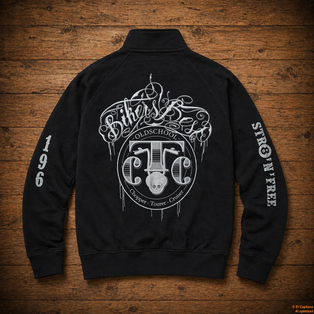 CTC Bikers Best Sweat Jacke – Caballeros – – schwarzaufholzbikersbestj – El Capitano