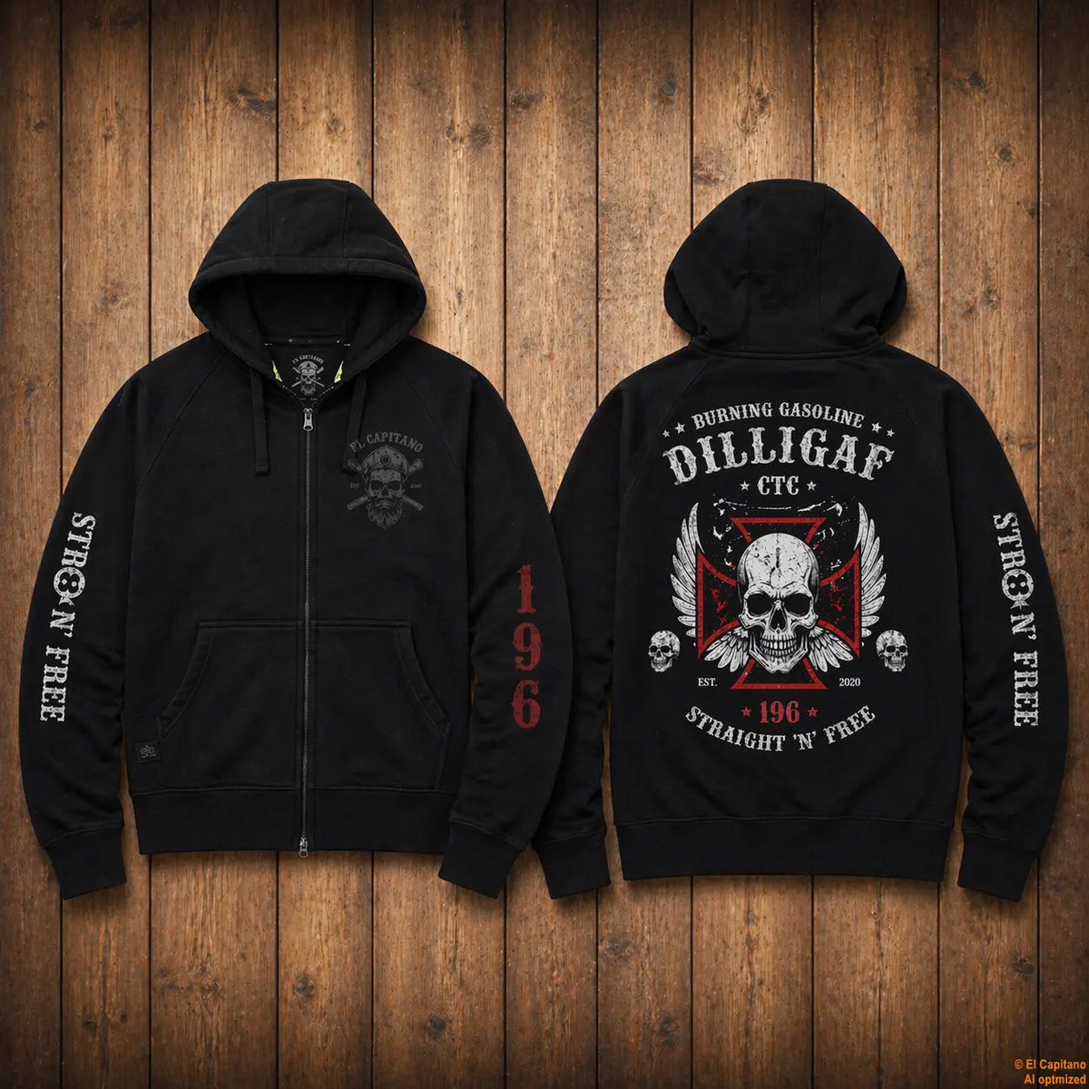 DILLIGAF Zip Hoodie – Señoras – – schwarzaufholzdilligafh – El Capitano