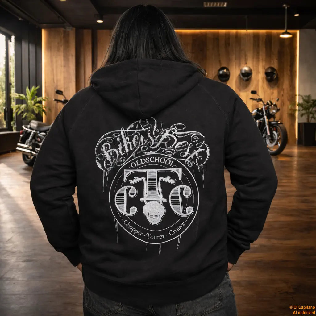 CTC Bikers Best Zip Hoodie – Caballeros – – schwarzbackhalbbikersbestmann – El Capitano