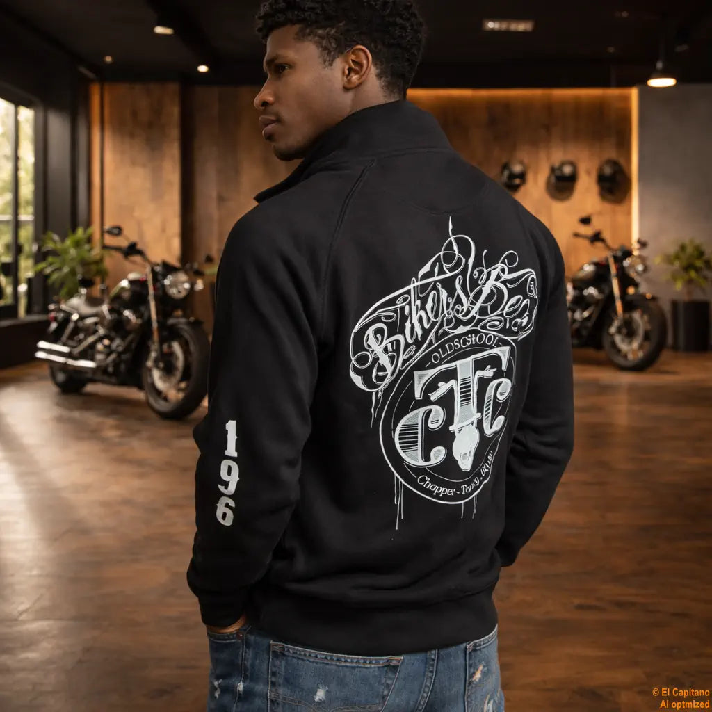 CTC Bikers Best Sweat Jacke – Caballeros – – schwarzbacklinkshalbbikersbestmannj – El Capitano