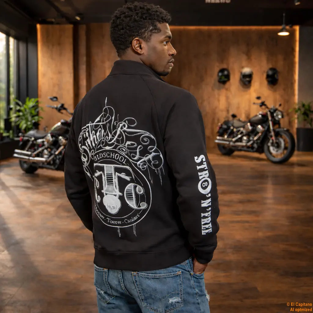 CTC Bikers Best Sweat Jacke – Caballeros – – schwarzbackrechtshalbbikersbestmannj – El Capitano