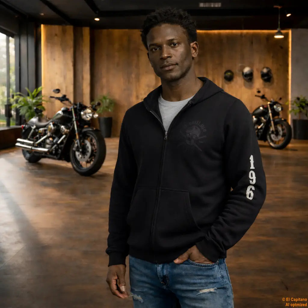 CTC Bikers Best Sweat Jacke – Caballeros – – schwarzfronthalbbikersbestmannj – El Capitano