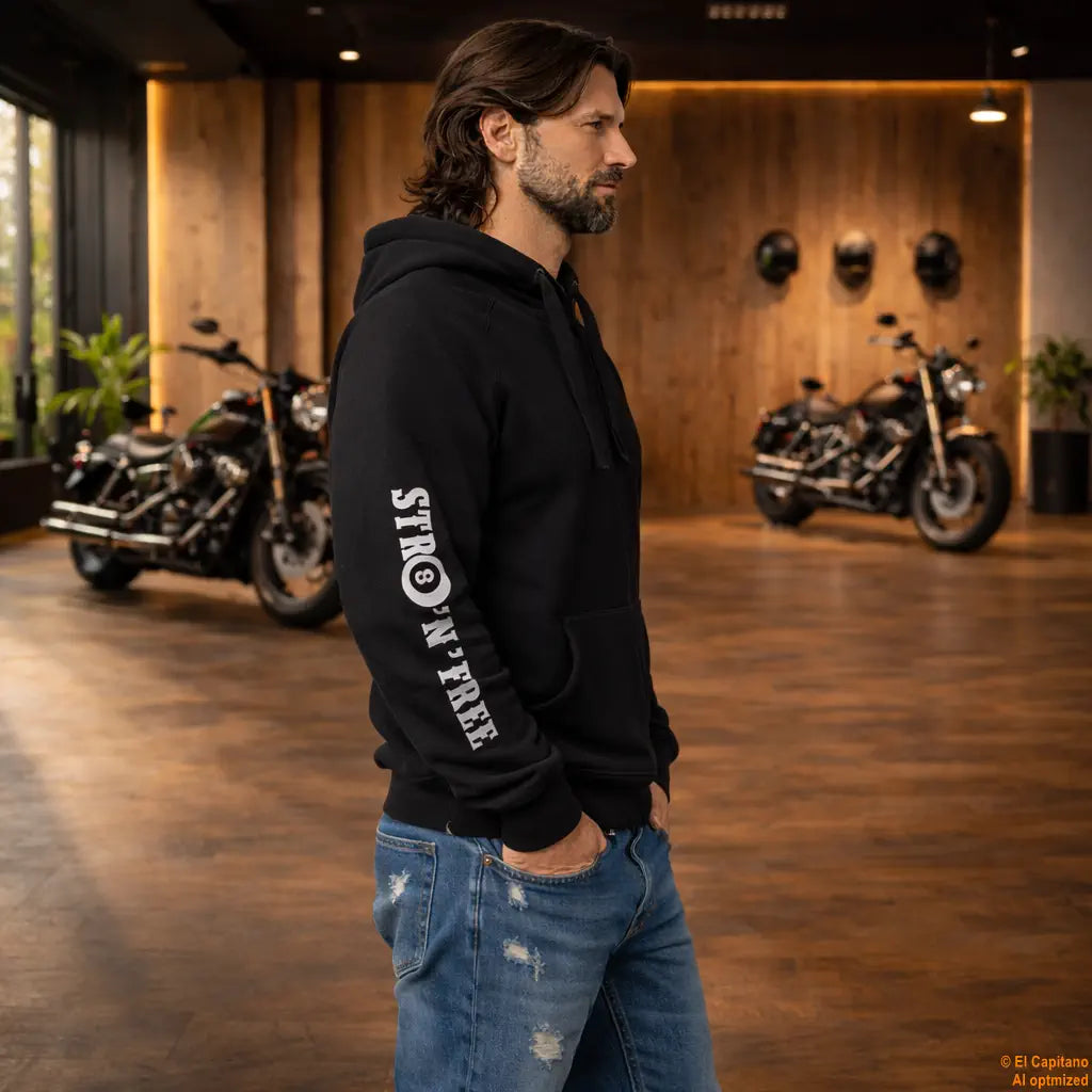 CTC Buffalo Rider Zip Hoodie – Caballeros – – schwarzrechtshalbbuffalobikerman – El Capitano