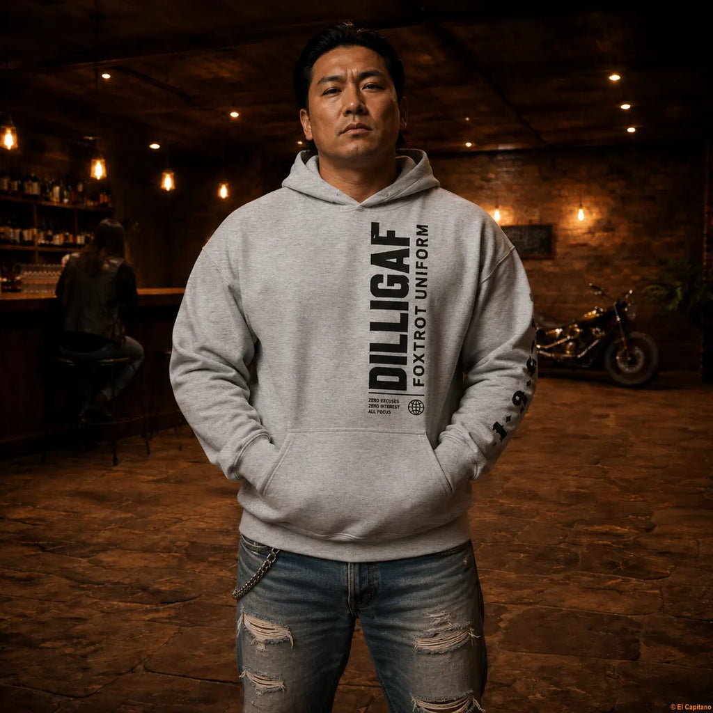 DILLIFU Hoodie - Caballeros – Sport Grey – sport-grey_dilligaffu_front_mann – El Capitano