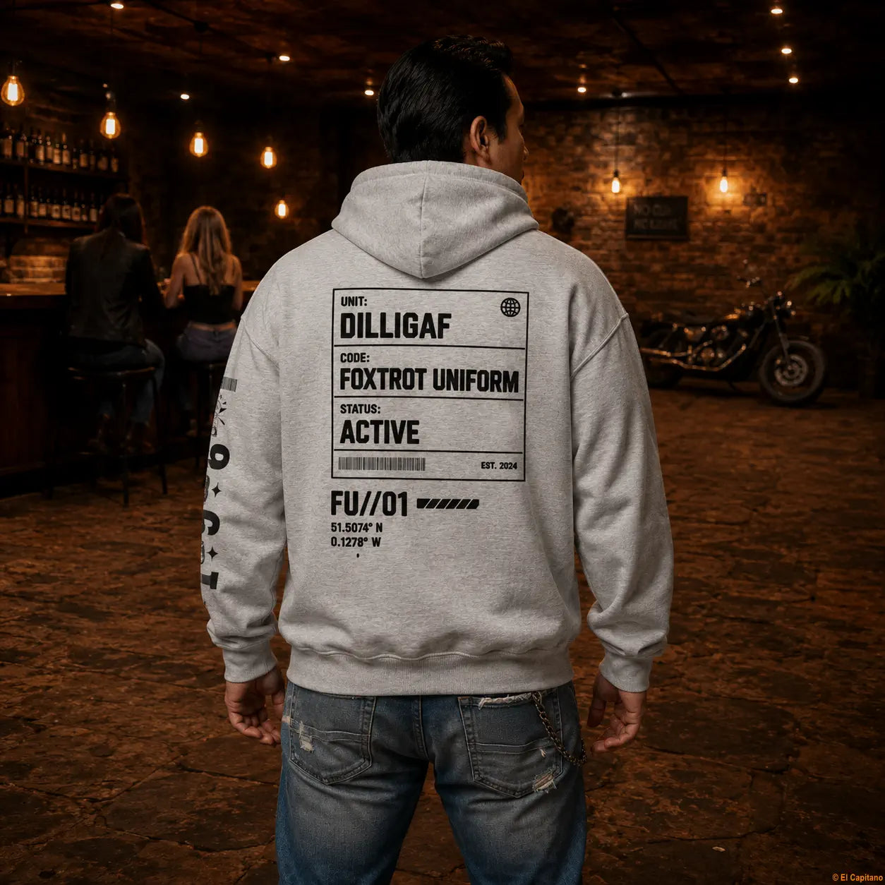 DILLIFU Hoodie - Caballeros – – sport-grey_dilligaffu_heck_mann – El Capitano