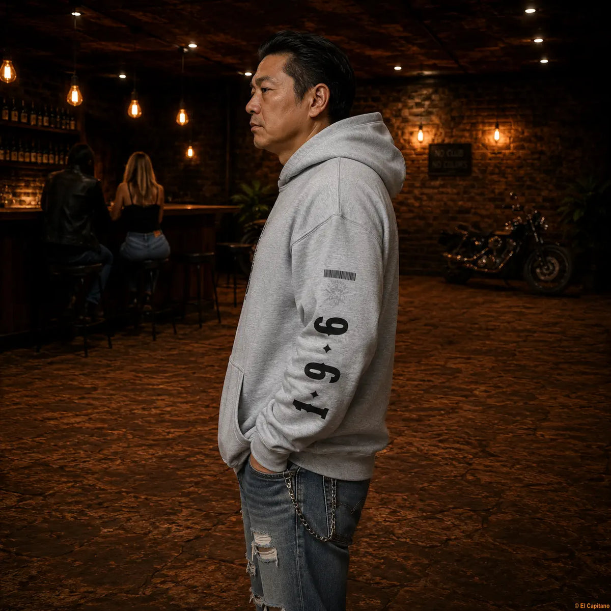 DILLIFU Hoodie - Caballeros – – sport-grey_dilligaffu_seite_mann – El Capitano