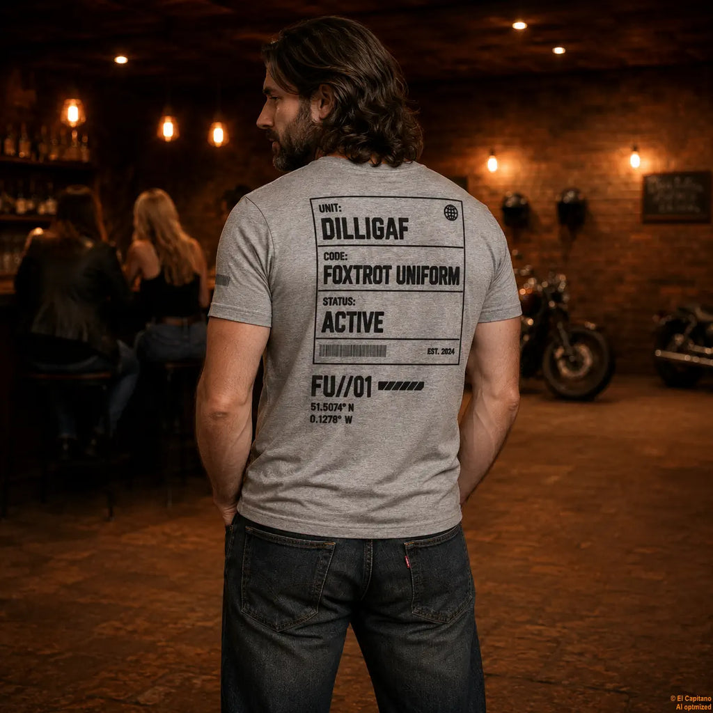 DILLI FU Tee - Caballeros – – sport_grey_dilligaffu_heck_mann – El Capitano